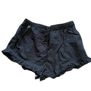 ❤️ GAP SWISS DOT RUFFLE PAJAMA SHORTS SIZE XS BLACK